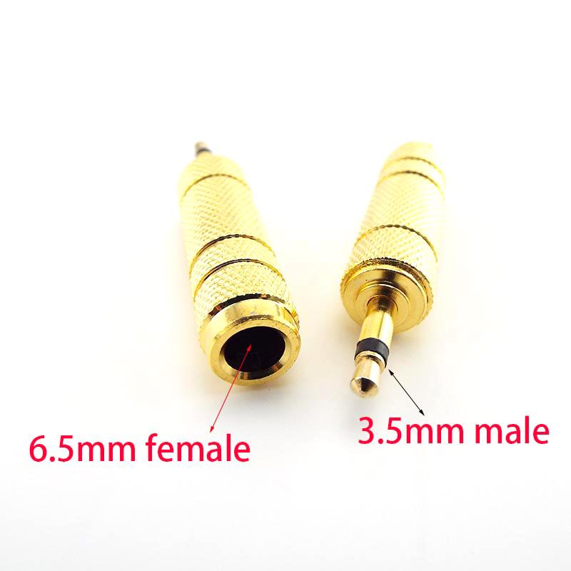 10 шт. 6,35 мм 1/4" моно штекер на 3,5 мм 1/8" гнездо разъем аудио динамик моно терминал штекер адаптер для наушников позолоченный 6,5 мм