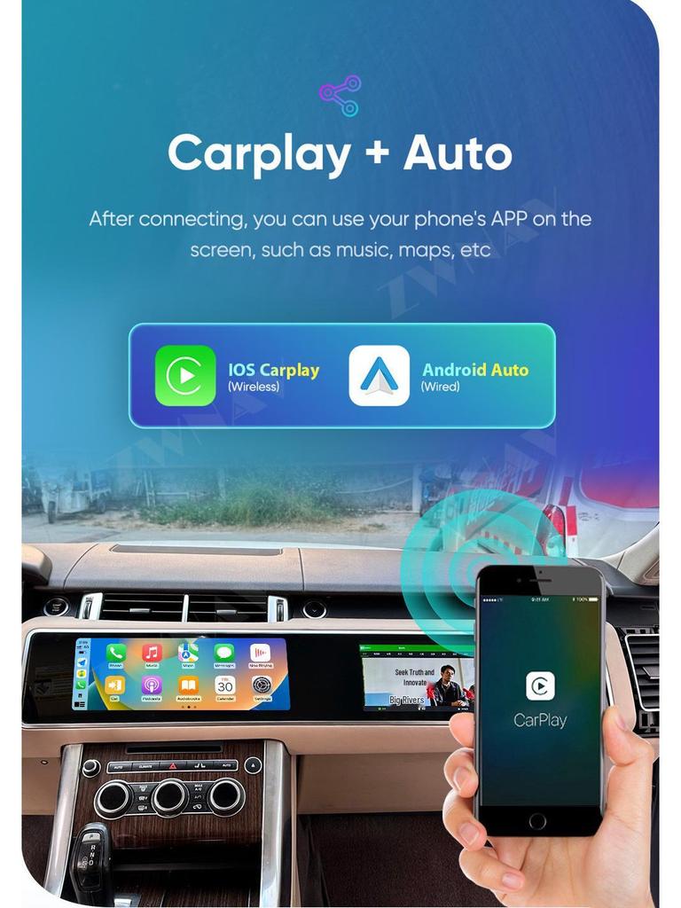 Range Rover Executive Sport 15,5-дюймовая двухэкранная Android-система умной навигации