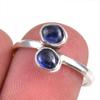 Подарочное кольцо из чистого серебра 925 пробы с натуральным кианитом ручной работы S.7 B2G97