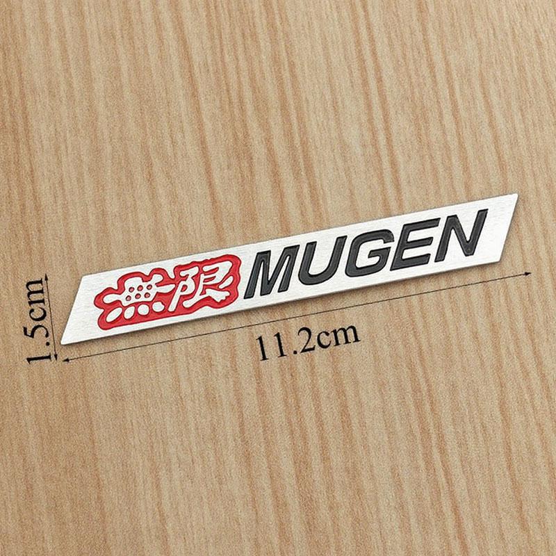 3D Металлические Буквы Логотип Mugen для Решетки Радиатора Автомобиля Наклейка на Задний Багажник Боковой Значок на Крыло для Автомобильных Аксессуаров Экстерьера