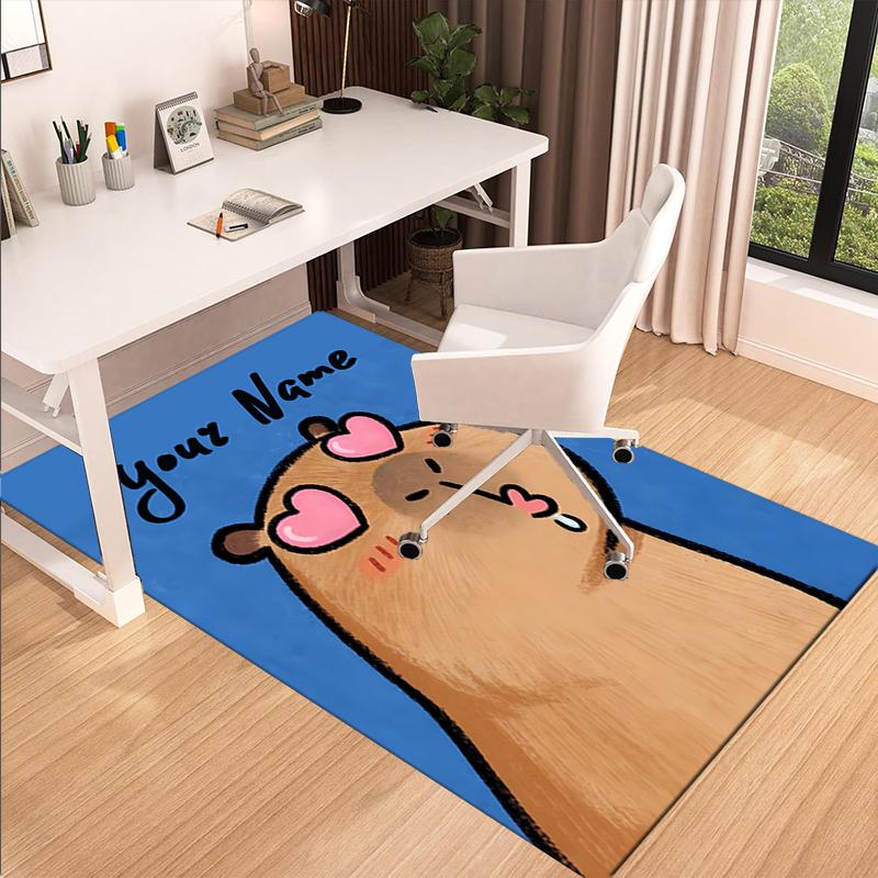 1PC Custom Name Love Bear Heart Theme Floor Mat Ideal for Living Room, Game Rooms, Office, Bedroom,Floor Mat Playful Design