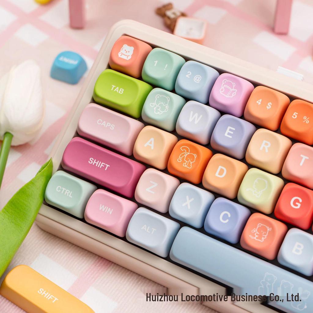 MOA Profile Gummy Bear PBT Двухцветная Сублимационная Непрозрачная Кастомная Клавиша для Механических Клавиатур