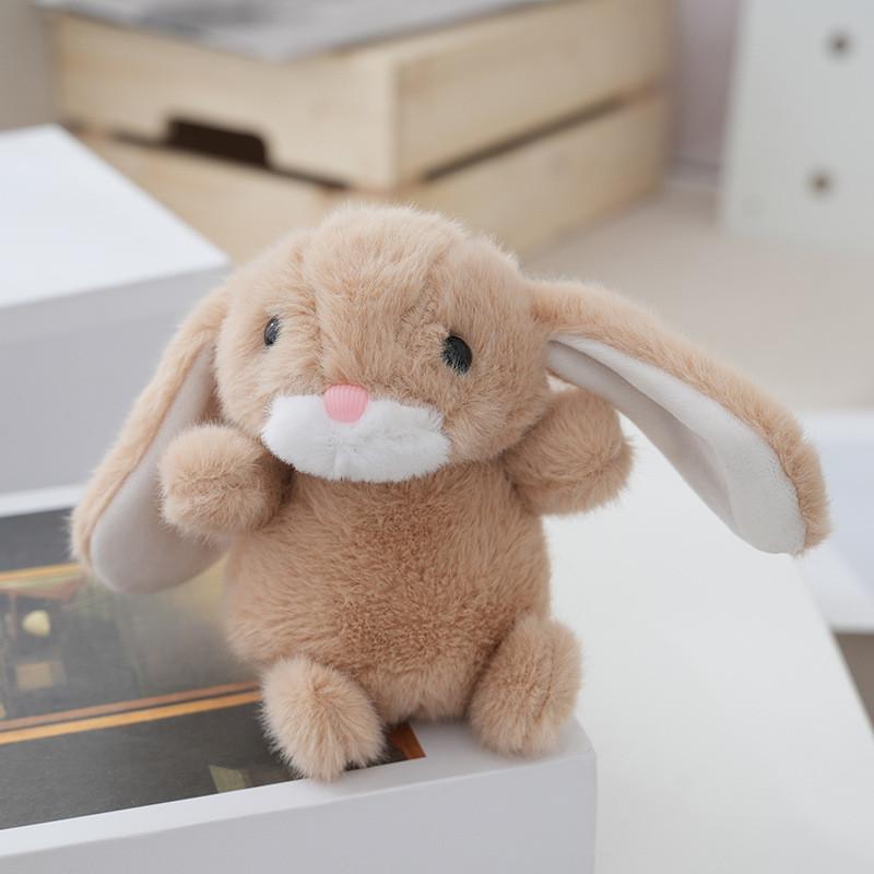 Adorable Rabbit Realistic Plush Keychain With Soft Pp Cotton Stuffing Cute Keyring Toy Perfect For Couples And Car Bags