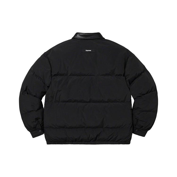 Supreme Leather Collar Puffy Jacket SUP-FW19-1027