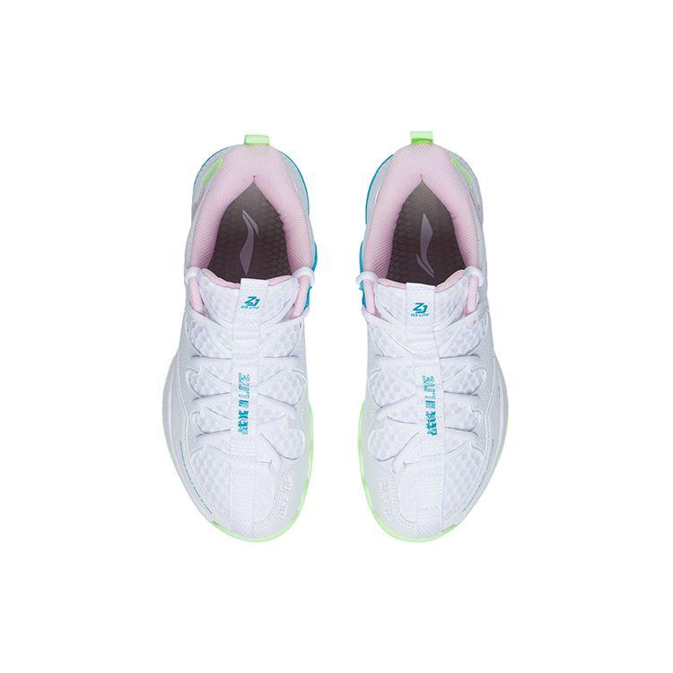 Кроссовки для бадминтона Li Ning Zhan Ji III Lite Shock Absorbation Rebound Low-Go Unisex Shoes White Pink AYZS016-3