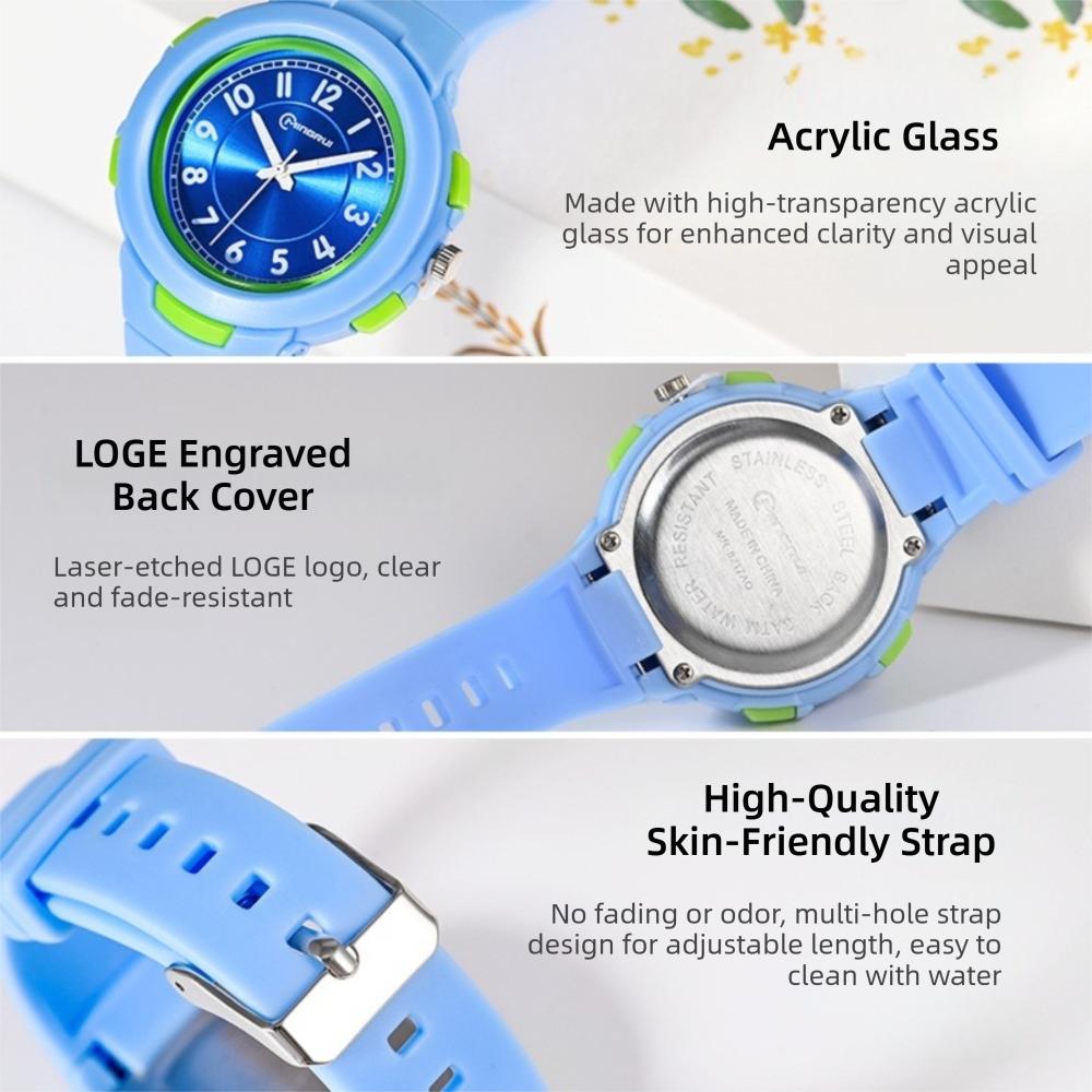 New 30M Waterproof Quartz Watch Casual PU Strap Digital Watch Wristwatches Student