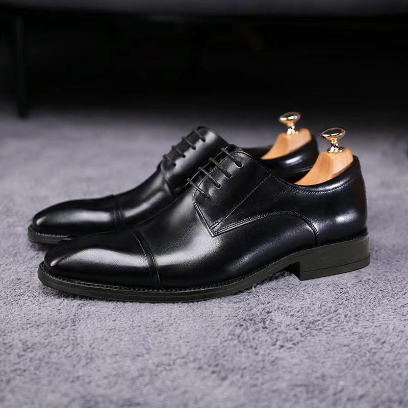 Nansheng Shoes Oxford three-joint three-dimensional square head leather shoes men's, Japanese classic casual leather shoes wedding shoes