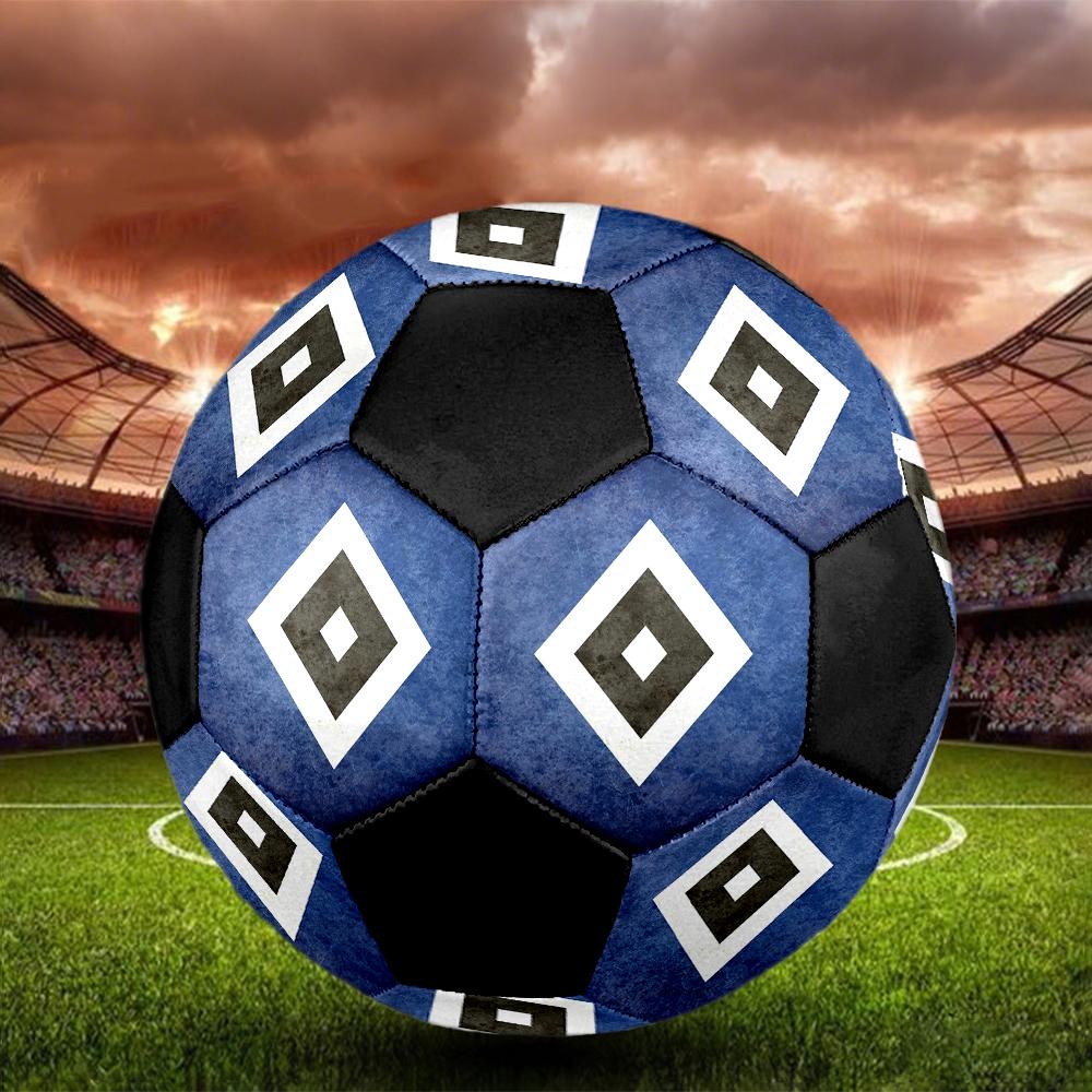 Hamburger SV HSV size5 Soccer Ball, colorful, suitable for all ages, machine-stitched, PVC material, competition grade,durable and high bounce