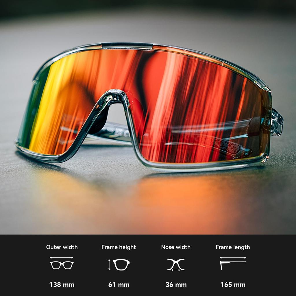 ROCKBROS Polarized Sports Sunglasses with UV400 Protection and TAC Polarized Lenses for Road and Available In 4 Colors for Men and Sunglasses,