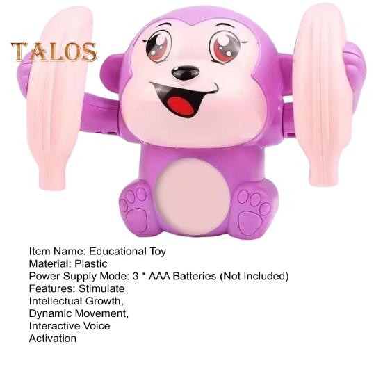 Игрушки для малышей Игрушка для ползания обезьянки Обучающая электрическая игрушка-обезьянка со светящимися звуками Режим голосового управления Интерактивная сенсорная игрушка для