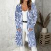 Plus Size Women Long Sleeve Open Front Loose Outerwear Casual Fashion Cardigan