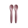 Aidl Silicone Baby Food Spoon, Indie Pink, 2 Pieces