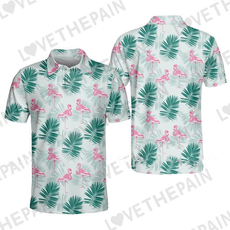 Men's Golf Wear Printed Casual Fashionable POLO Shirt Short-sleeved T-shirt Quick-drying Breathable Horse