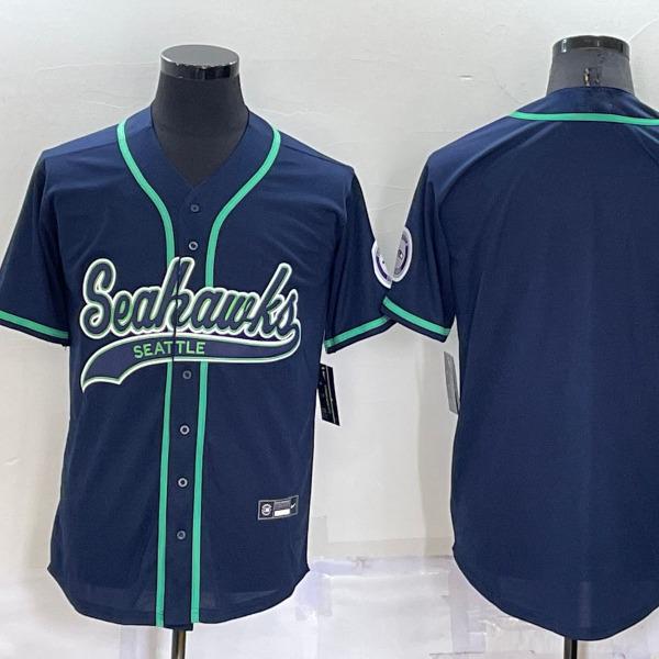 Ретро джерси с вышивкой в стиле кардигана «Сихокс»: Сотрудничество команд по американскому футболу и бейсболу