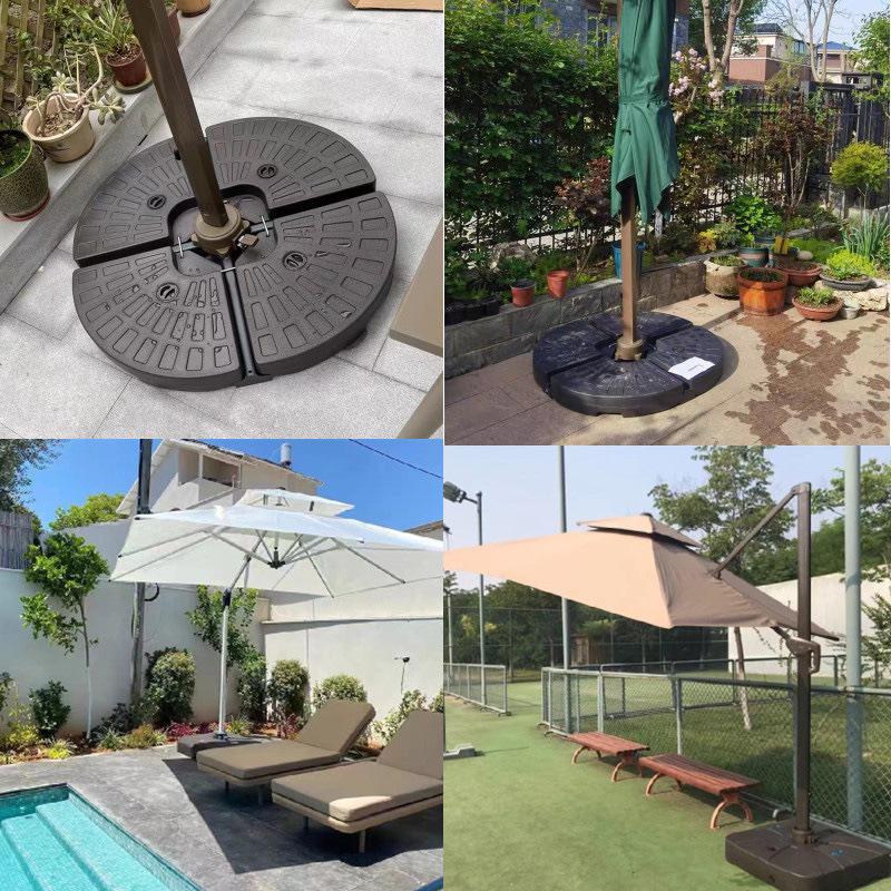 Weighted Outdoor Umbrella Base with Water and Sand Injection