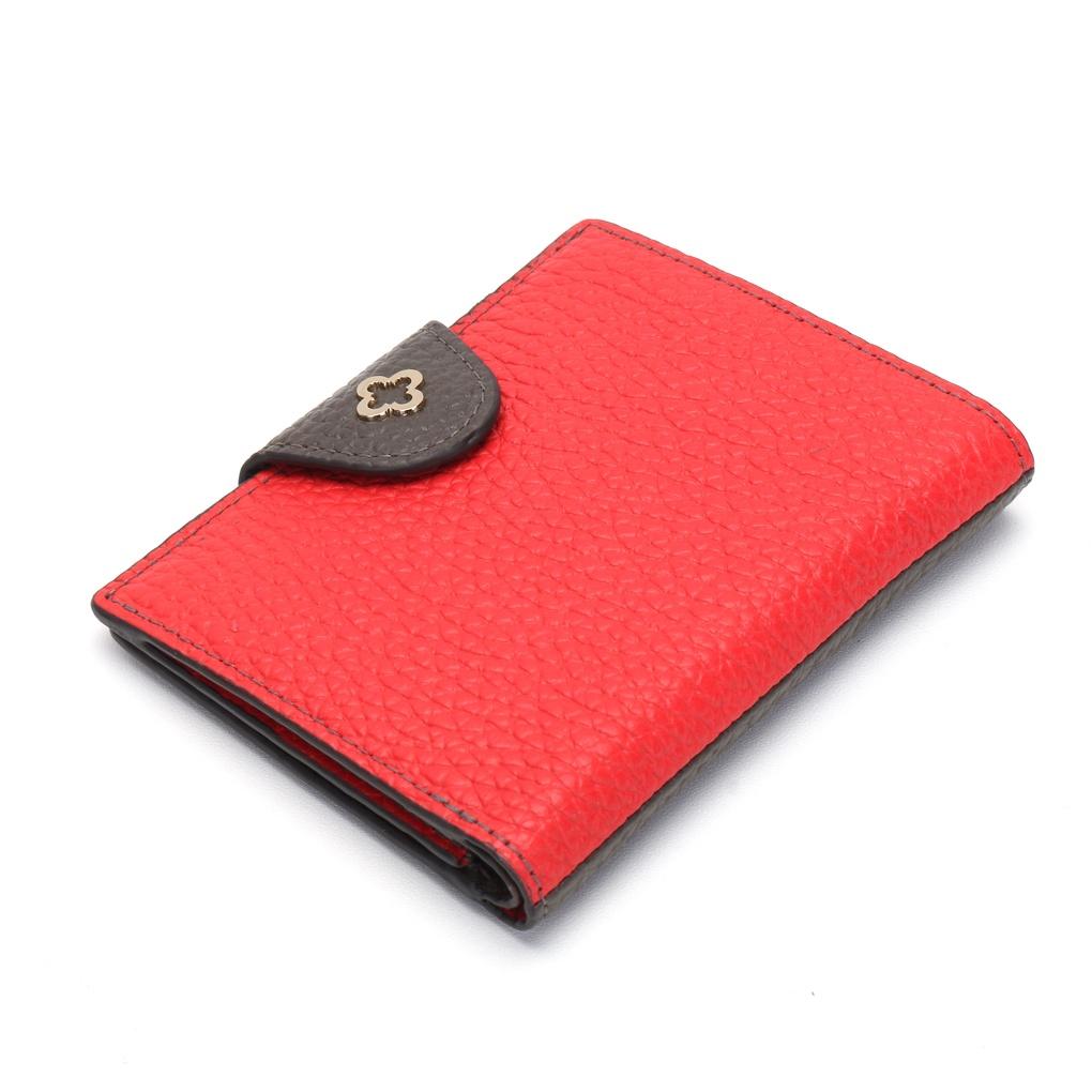 Mari eclaire store high-quality natural leather women's ultra-slim pretty half-wallet