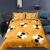 Bee honeycomb bedding set, flying wild animal geometric flower down duvet cover, suitable for decorating rooms for boys and girl