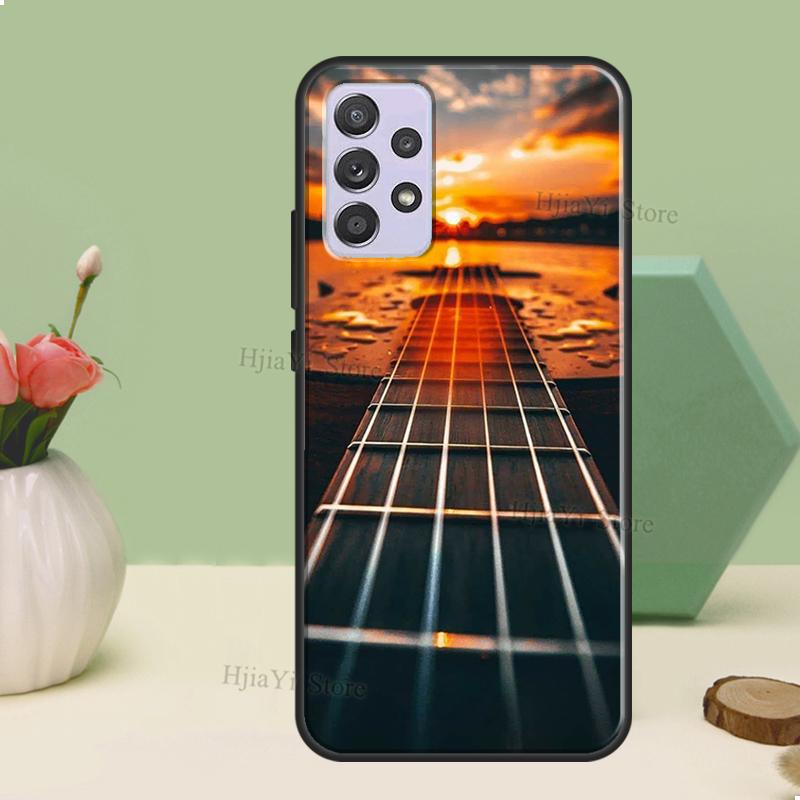 Music Guitar Case For Samsung A54 A34 A24 A14 A51 A71 A12 A22 A32 A52 A72 A73 A33 A53 A13 Back Cover