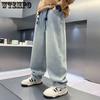 Брюки для мальчиков на весну и осень Свободные детские брюки Универсальные джинсы