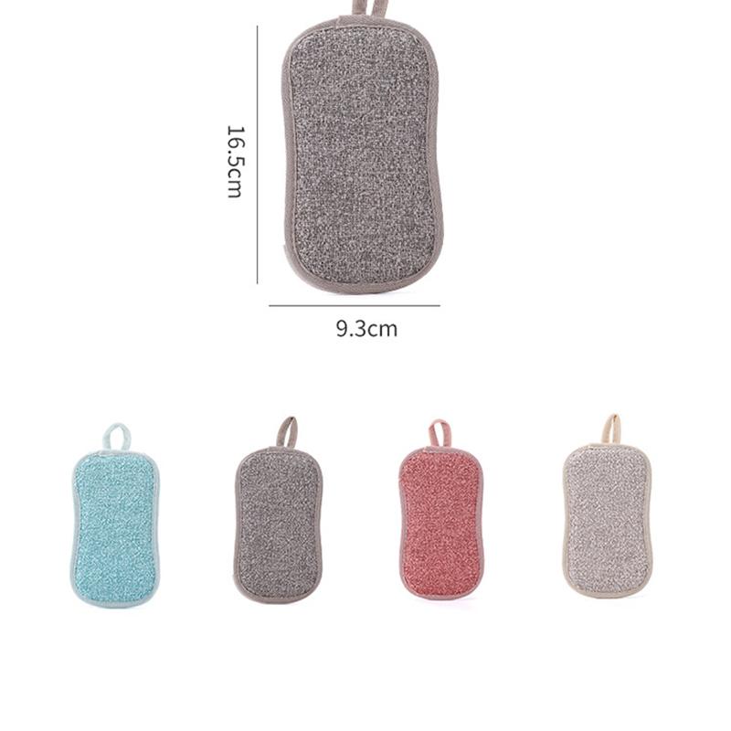 Популярная губка для мытья посуды, кастрюль, мисок, кухонный удобный инструмент, не наносит вреда тряпке для мытья посуды, утолщенная антипригарная масляная безмасляная чистящая салфетка из микрофибры