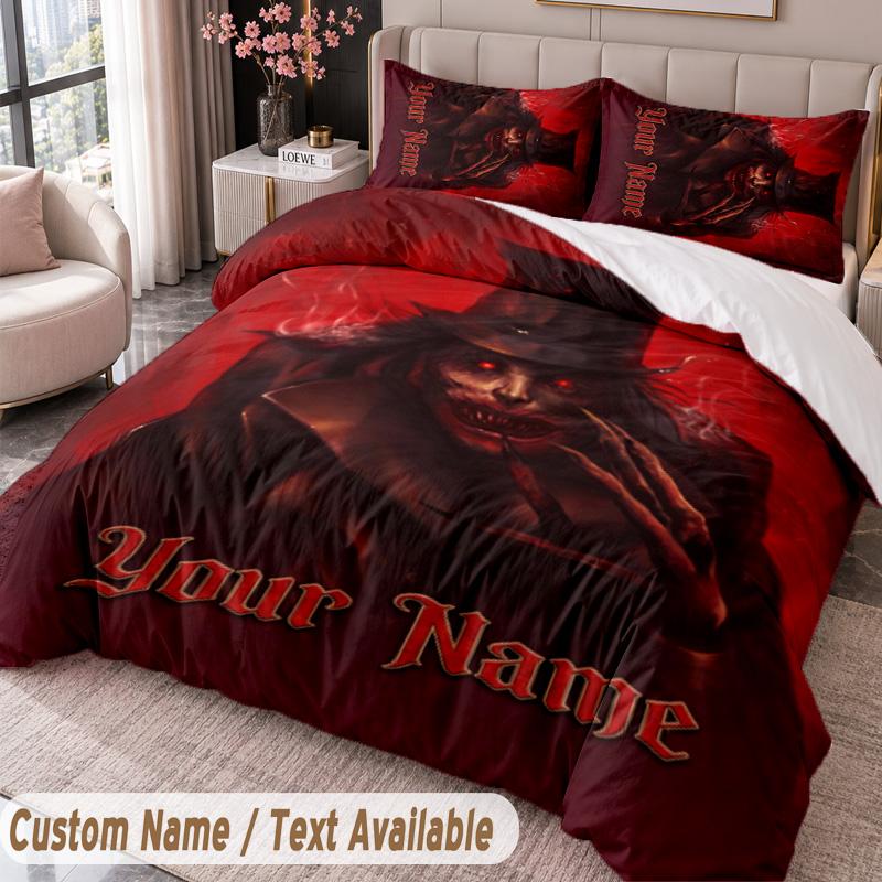 Custom Name Text 3Pcs Bedding Set The Babadook Duvet Cover And Two Pillowcases
