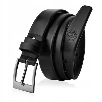 LIC30-0-B BLACK 110 BOMBATO Leather Belt +CERTIFICATE