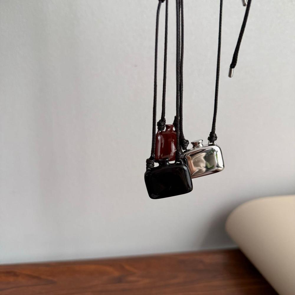 Темпераментная квадратная бутылка, цепочка на шею, элегантное модное украшение, длинная цепочка для свитера, друзья