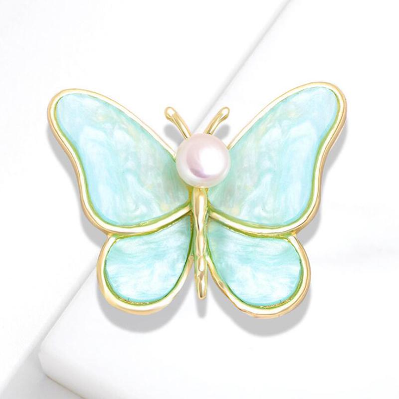 Блестящая жемчужная брошь-бабочка насекомое, заколки для женщин, банкетные свадебные украшения