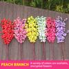 1/3/5pcs Artificial Peach Blossom Branch Spring Plum Cherry Blossom Silk Flower Tree Decoration Home Wedding DIY Decoration