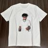 Autumn Winter Collection YOUNGBOY Character Print Short Sleeve TEE Black and White HipHop Cotton T-shirt Free shipping#Color