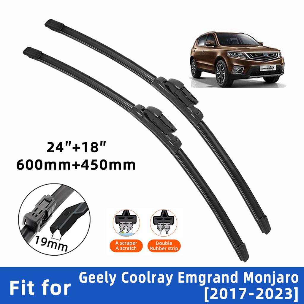 2PCS 4PCS Wiper Blades for Geely Coolray Emgrand X7 Monjaro Front Double Rubber Strip Wiper Blade Windshield Brushes Windscreen Window Accessories