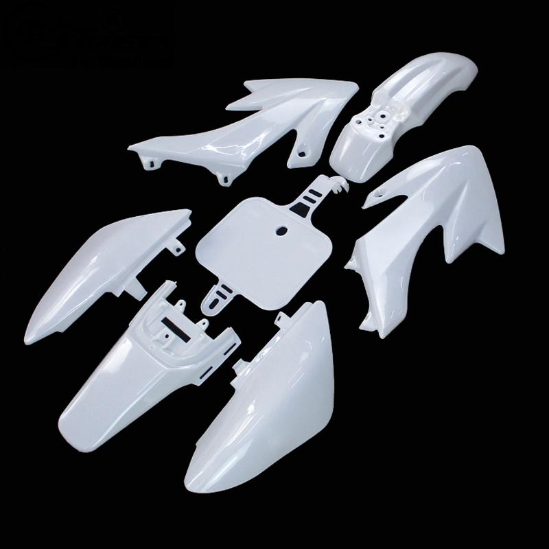 STONEDER White Fairing Plastic Fender Kit For 50cc - 110cc 125cc 140cc 150cc 160cc CRF50 XR50 Pitsterpro Braaap SDG GPX DHZ