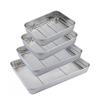 304 Stainless Steel Baking Tray Plate Bbq Tray With Removable Cooling Rack Set Baking Cake Pan Sheet Non Toxic Oven Dishwasher