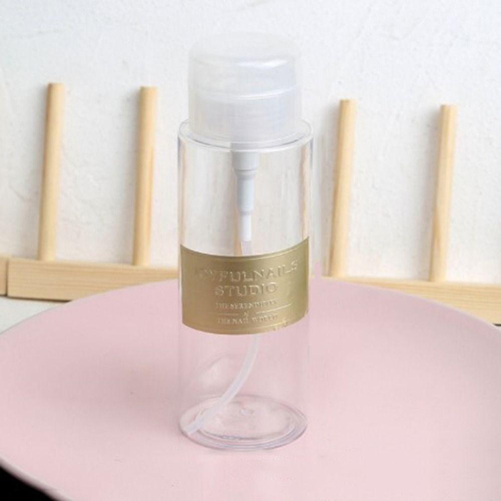Пустая бутылка с нажимным насосом Пластиковый контейнер для снятия лака с ногтей Бутылка для снятия макияжа Дорожная бутылка