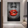 Sexy Red Lip Poster Woman Art Lip Print  Art Canvas Painting Wall Decor Picture For Office Room