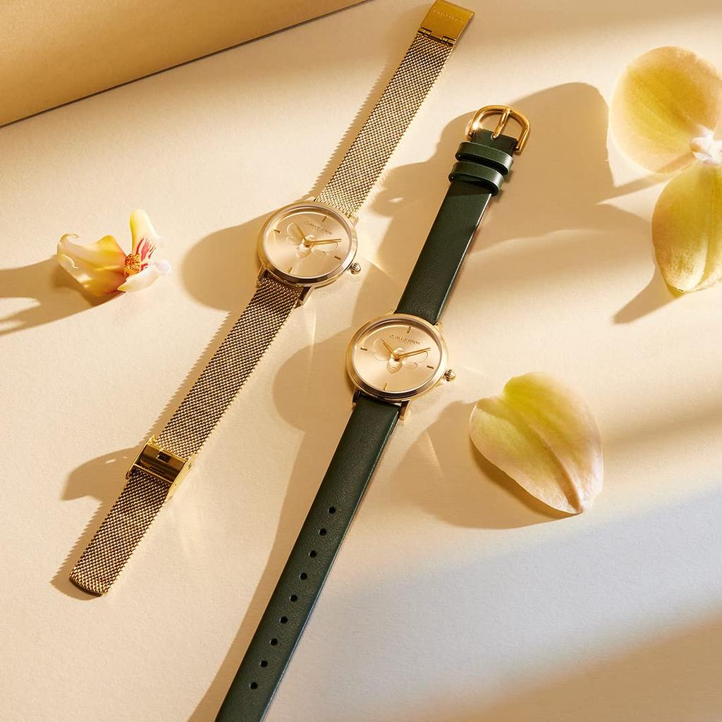 Авторизованный дилер Olivia Burton Watch Ladies ob24000022 Signature 28mm Bee Ultra Slim Gold Mesh Watch [OLIVIA BURTON]