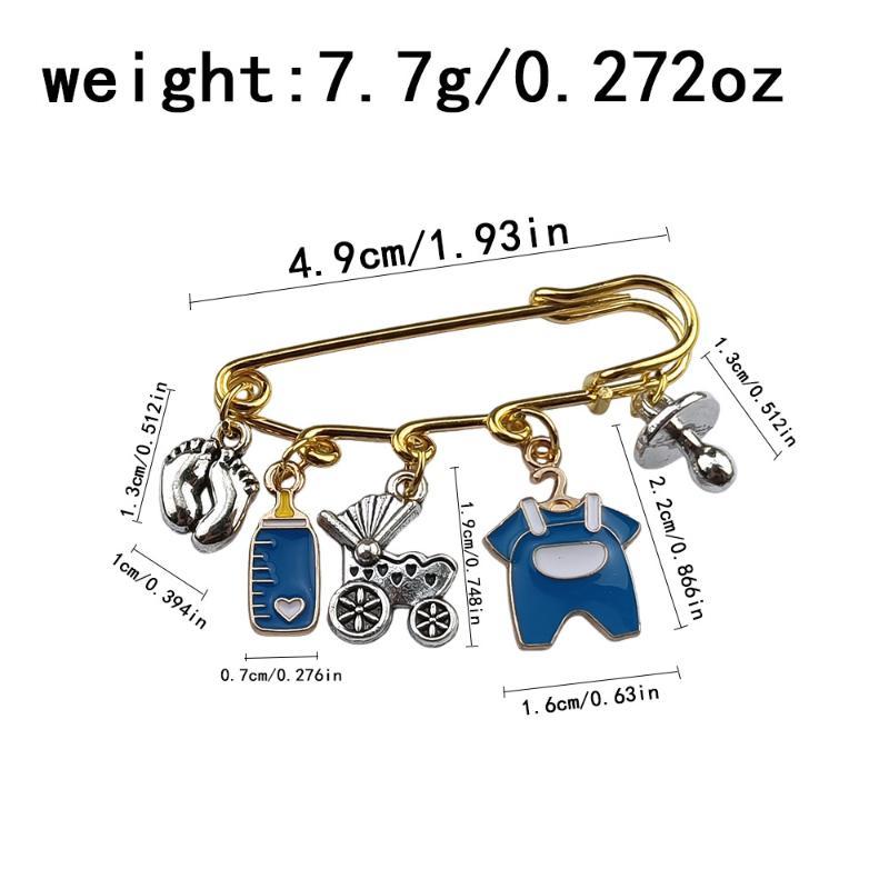 Милая Эмалевая Брошь-Булавка на Рождение Малыша Креативный Дизайн Коляски Бутылочки Пустышки Лацканная Булавка для Подарка Новым Родителям