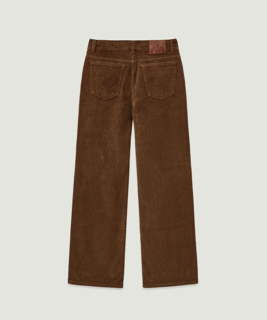 LMOOD Lennon Flare Cotton Pants Camel Corduroy