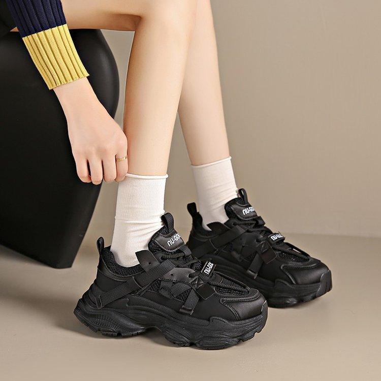 Mesh Dad Shoes Women's Platform Muffin Spring 2025 New Versatile Small Height Increase Casual Women's Shoes