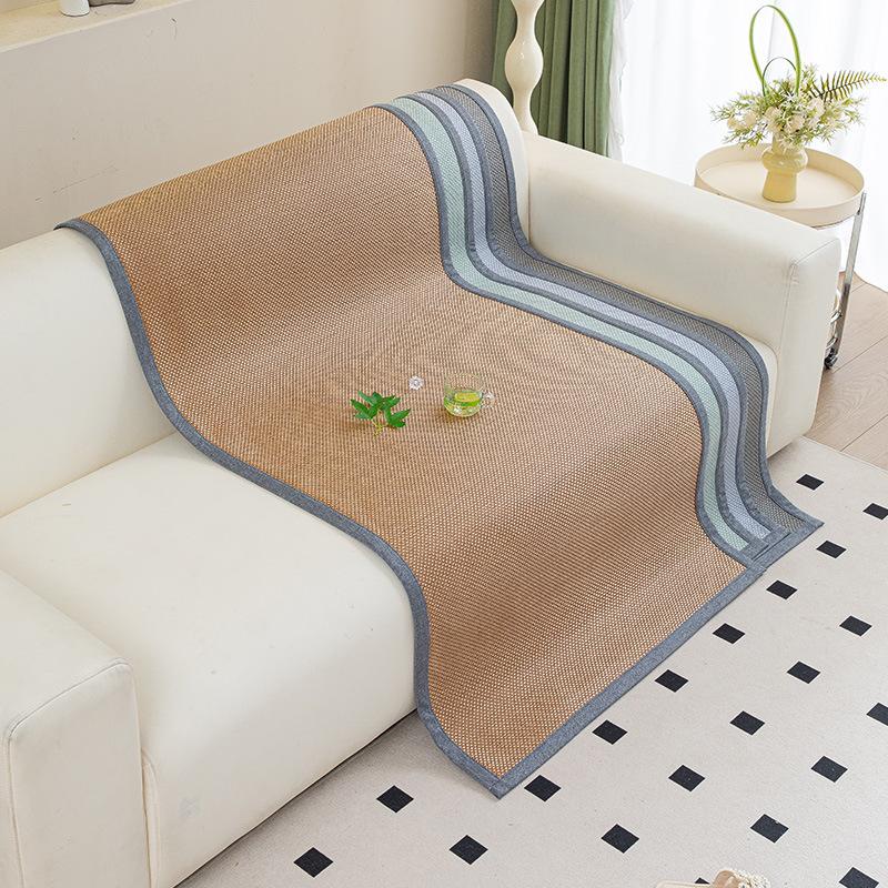 Летний новый легкий роскошный коврик из ледяного ротанга, подушка для дивана, универсальный для всех сезонов, чехол для прохладной подушки из ледяного шелка, нескользящая накидка, ткань для сиденья