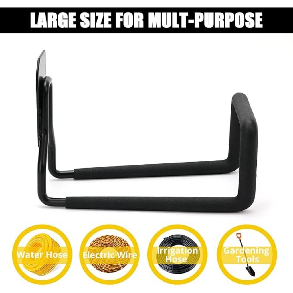 Настенное крепление для садового шланга, прочный металлический держатель для шланга для воды, органайзер для подвесного крючка для садового шланга, веревки, растягивающийся шланг
