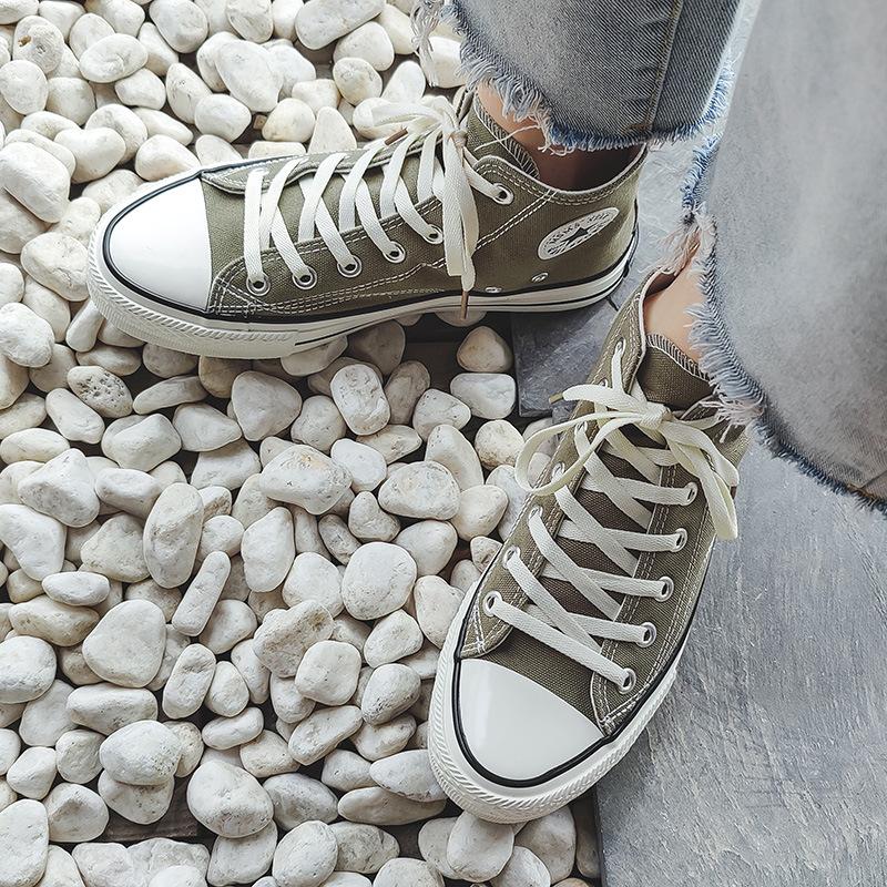 Трижды вулканизированные парусиновые туфли реплика высокие кеды пара повседневная обувь корейская версия универсальные студенческие кеды мужские