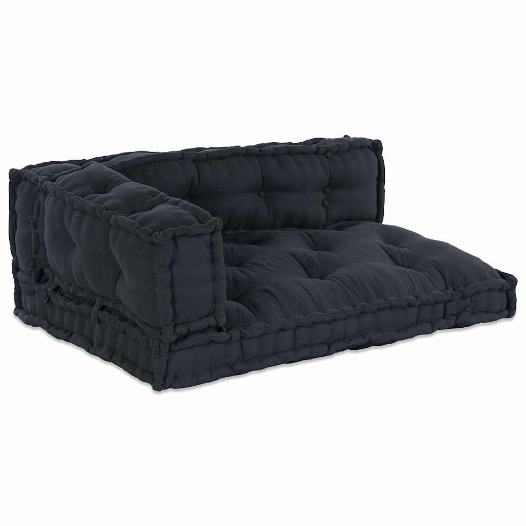Pallet Sofa Cushion Set 3 pcs Anthracite 120 x 80 x 38 cm Fabric
