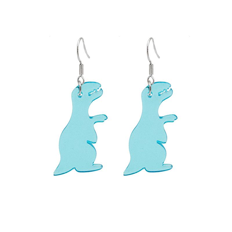 Cute and Funny Transparent Acrylic Dinosaur Earrings - A Must-Have for Dino Lovers!
