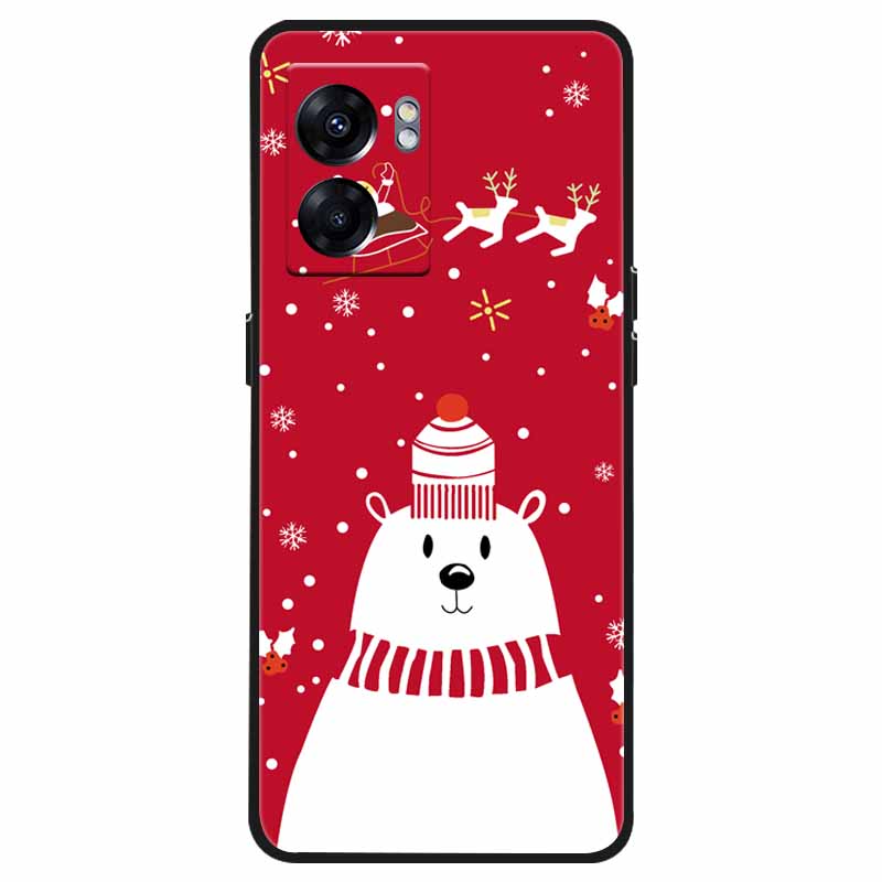 Чехол для OPPO Realme C33 C30s Рождественский Силиконовый Мягкий ТПУ Чехлы для Realme 9 Pro Plus Coque Realme8 5G Новогодний Подарок Funda