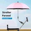 Baby Stroller Umbrella with Clamp UPF 50+ Sun UV Protection Adjustable Waterproof Windproof Universal Outdoor UV Blocking Pram Parasol
