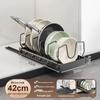 Adjustable Pull-Out Kitchen Organizer: Dish Rack, Pot & Pan Storage, Under-Cabinet & Countertop Holder