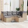 VidaXL Garden Lounge Set with Cushions 7 Pcs, Patio Sofas, Patio Furniture Set, Outdoor Furniture, Beige 3249798