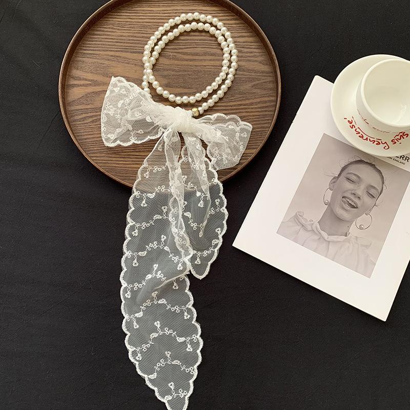 Новый ретро кружевной шелковый шарф длинный высококачественный универсальный декоративный ободок-лента многофункциональный шарф-обруч головной убор