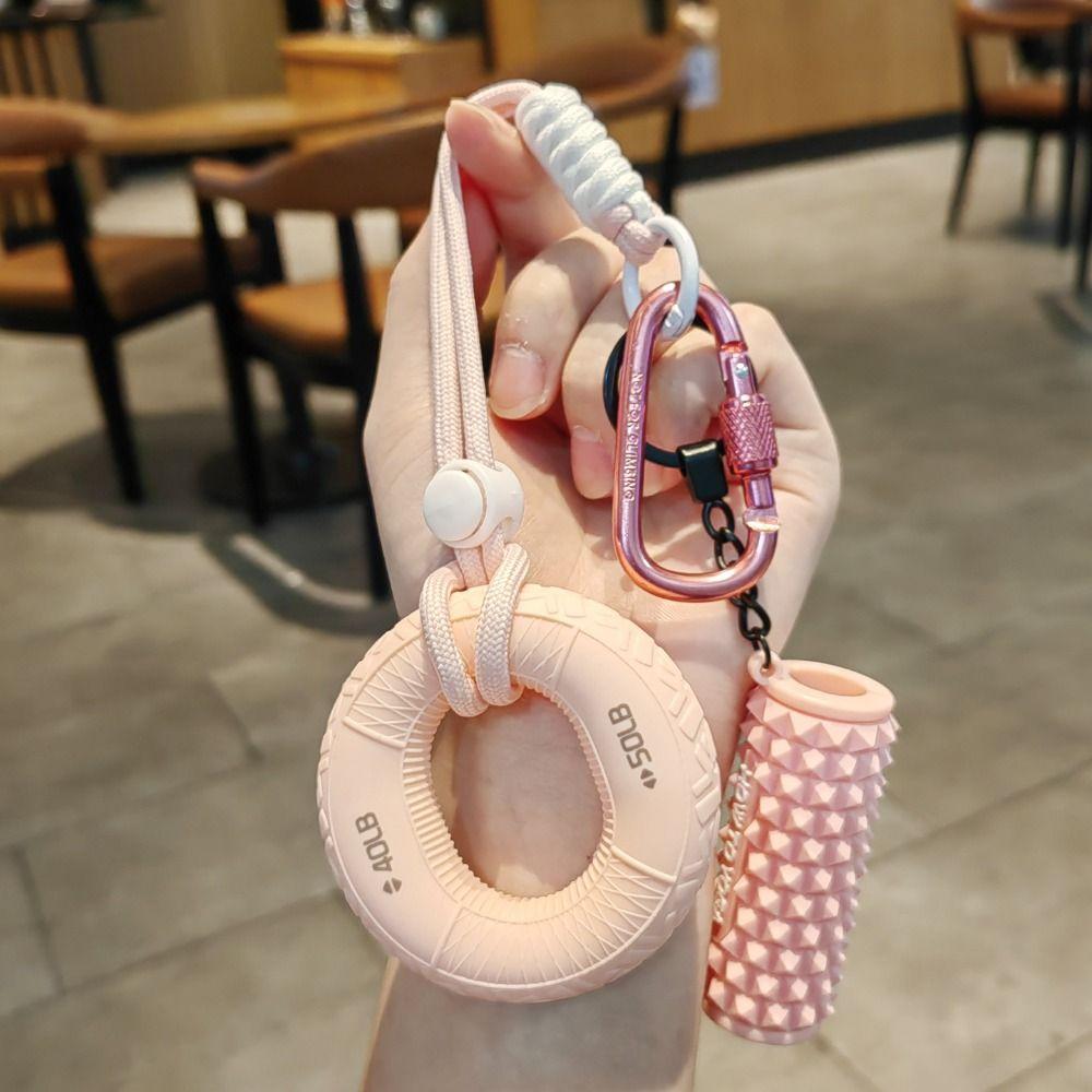 Wrist Strength 10-60LB Hand Grip Keychain Silicone Strength Training Finger Ring Fitness Gift